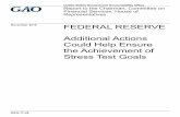 November 2016 FEDERAL RESERVE · PDF fileThe Federal Reserve has two stress test programs for certain banking institutions it supervises. DFAST encompasses stress tests required by
