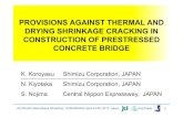 PROVISIONS AGAINST THERMAL AND DRYING ...concrack5/PPT-PDF/General Presentation...DRYING SHRINKAGE CRACKING IN CONSTRUCTION OF PRESTRESSED CONCRETE BRIDGE K.Koroyasu N.Kiyotaka S.Nojima