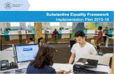 Substantive Equality Framework: Implementation Plan · PDF fileSubstantive Equality Framework Implementation ... grounds of the Equal Opportunity Act ... 2.3 Management commitment