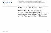 GAO-18-40, DRUG INDUSTRY: Profits, Research and ... · PDF fileTable 4: Merger and Acquisition Transactions of Ten Large Drug Companies, 2006-2015 64 Figures Figure 1: Stages in the