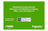 Residual Current Devices Selection and Nuisance · PDF fileResidual Current Devices Selection and Nuisance tripping ... Transformer Lighting unit ... Slow and damped oscillations may