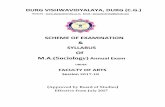 Of M.A.(Sociology) Annual Exam - Durg University M.A. Sociology... · in writing of anyone of the Professors of the subject working in an institution within the ... Marx and sociology