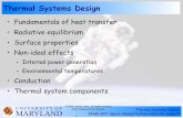 Thermal Systems Design - University Of Marylandspacecraft.ssl.umd.edu/academics/697S09/697S09L20.thermal.pdf · Thermal Systems Design ENAE 697 -Space Human Factors and Life Support