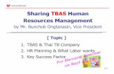Sharing TBAS Human Resources Management - …. HR Presentation by Mr... · “To develop stable labor-management relations ... Accident & Abnormal Case 3. Announcement 1. ... Microsoft