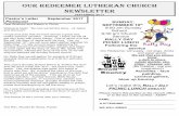 OUR REDEEMER LUTHERAN CHURCH  · PDF fileOUR REDEEMER LUTHERAN CHURCH NEWSLETTER ... painting, carnival games, ... Massapequa Park will be joining us and collecting food