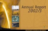 Annual Report 2002/3 - Western Cape Government · PDF file · 2004-12-14Annual Report 2003 contents 1. GENERAL INFORMATION ... Oil and Gas Corporation of South Africa (PTY) Ltd, (PetroSA),