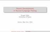 Recent Developments in Natural Language Parsing - · PDF fileRecent Developments in Natural Language Parsing ... 95 85.65 81.01 87.70 81.85 78.72 ... 72 88.44 74.04 68.76 81.50 68.06