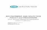 Recruitment and Selection Procedure - st-margarets … 20 Flowchart for Safer Recruitment ... of the recruitment and selection process. d) Ensure that all contractors and agencies