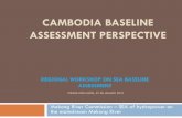 Cambodia Baseline Assessment Perspective - ICEM. baseline...CAMBODIA BASELINE ASSESSMENT PERSPECTIVE ... Documents collected and consulted ... Preah Vihear 2,699 1.7 0.0 1.4 1.1