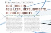THE MAGAZINE FOR THE GENERAL COUNSEL, CEO & · PDF fileNew Threats, New Legal Developments, in Cybersecurity ... announced an Electric Sector Cybersecurity Risk Maturity Pilot, a public-private