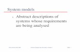 System models Abstract descriptions of systems whose ...taylor/ics52_fq01/2-sommerville.pdf · ©Ian Sommerville 2000 Software Engineering, 6th edition. Chapter 7 Slide 1 System models