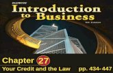 Chapter - District 155 D155 Homeww2.d155.org/clc/tdirectory/PCraig/Lists/Intro to...Chapter 27 Introduction to Business, Your Credit and the Law Slide 4 of 60 Key Words usury law Consumer