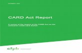 CARD Act Report - Consumer Financial Protection Bureau · PDF fileconsumer credit card market CARD Act Report . ... The CARD Act made sweeping changes in the credit card marketplace