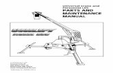 Universal Crane and Personnel Lift PARTS AND MAINTENANCE ...champunilift.com/files/2914/3162/8220/538-Parts_Manual.pdf · Universal Crane and Personnel Lift PARTS AND MAINTENANCE