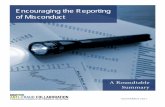 Encouraging the Reporting of · PDF fileEncouraging the Reporting of Misconduct. ... This report from the Anti-Fraud Collaboration provides a summary of the ... According to the COSO