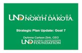 Strategic Plan Update: Goal 7 - und.edu · PDF file15/12/2017 · objectives GOAL BY 2022 ... • Milo Smith • Tracy Backstrom • Dr. Cindy Juntunen • Jessica Sobolik ... communication,