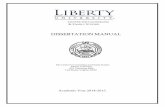 DISSERTATION MANUAL - Liberty University MANUAL The Center for Counseling and Family Studies Liberty University 1971 University Blvd. Lynchburg, Virginia 24502 Academic Year 2014-2015