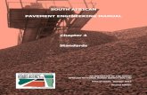 SOUTH AFRICAN PAVEMENT ENGINEERING MANUAL Chapter 4 · PDF fileSOUTH AFRICAN PAVEMENT ENGINEERING MANUAL Chapter 4 Standards . AN INITIATIVE OF THE SOUTH AFRICAN NATIONAL ROADS AGENCY