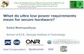 What do ultra low power requirements mean for secure hardware? · PDF fileWhat do ultra low power requirements mean for secure hardware? Saibal Mukhopadhyay School of ECE, Georgia