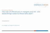 Economics on Demand The role of efficiencies in mergers ...compass-lexecon.s3.amazonaws.com/prod/cms-documents/d73c766e… · Deadweight loss / allocative inefficiency Quantity of