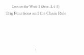 Trig Functions and the Chain Rule - Texas A&M Universitycalclab.math.tamu.edu/~fulling/o151/lec3_4-5.pdf · Trig Functions and the Chain Rule 1. The important diﬀerentiation formulas