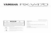 s RX-V470 - Yamaha Corporation · PDF files RX-V470 CAUTION: TO REDUCE THE RISK ... Thank you for selecting this YAMAHA stereo receiver. SUPPLIED ACCESSORIES After unpacking, ... Setting