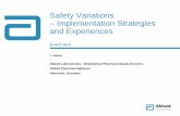 Safety Variations Implementation Strategies and · PDF file–Implementation Strategies and Experiences 22 OCT 2013 ... submitted as a type IA variation according to classification
