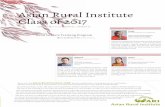 Asian Rural Institute Class of 2017 - ari-edu. · PDF fileentrenched and widespread poverty and hunger. Vivian ... Community Women Empowerment Organization (COWEO) ... Asian Rural