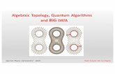 Algebraic Topology Quantum Algorithms and BIG DATAcarusott/QUANTUMGEO17/SLIDES/Zanardi.pdf · Algebraic Topology , Quantum Algorithms and BIGDATA ... A new Buzzword: BIG DATA ZB=1,000,000,000,000,000,000,000