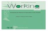 Working Paper 145 - Assessing the Returns to Education in ... · PDF fileThe WPS disseminates the findings of work in progress, preliminary research results, and development ... Assessing