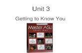 Unit Three Getting to Know You - Wikispaces3+Power+Point.pdf · Unit Three Getting to Know You Unit Three Objectives •To expand ASL skills and topics of conversation •To understand