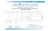MARINE REFRIGERATION - Veco NA 7 3. INSTALLATION Fridges & Freezers Boxes SERIE MS STAINLESS STEEL Series 3.1 Doors/hinges IF IT IS NECESSARY FOR INSTALLATION EXIGENCIES TO CHANGE