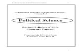 Revised Syllabus of M.A. (Semester Pattern) A Second Year Sem. III & IV Political Science Syllabus - 2 - 2 Dr.Babasaheb Ambedkar Marathwada University, Aurangabad Political Science