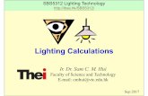 SBS5312 1718 05-lighting calculations - Compatibility Modeibse.hk/SBS5312/SBS5312_1718_05-lighting_calculations.pdf · • Lumen method: calculation procedure ---a summary • Calculate