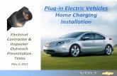 Plug-in Electric Vehicles Home Charging · PDF fileOn Board Charger (OBCM ... •Ensure that certified EVSE and electrical wiring has been installed ... Use of extension cords, adapters
