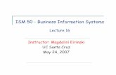 ISM 50 - Business Information Systems · PDF fileISM 50 - Business Information Systems Lecture 16 ... Jiawei Han ©2006 Jiawei Han and Micheline Kamber, ... (OLTP vs. OLAP):