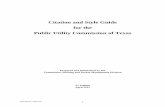 Citation and Style Guide for the Public Utility … and Style Guide for the Public Utility Commission of Texas Prepared and Maintained by the Commission Advising and Docket Management