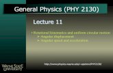 Lecture 11 - Wayne State Universityapetrov/PHY2130/Lectures2130/Lecture11.pdf · Compare: weight of the 70 kg ... A wheel has a radius of 4.1 m. How far ... Analogies Between Linear