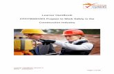 Learner Handbook CPCCWHS1001 Prepare to Work · PDF fileLearner Handbook CPCCWHS1001 Prepare to Work Safely in the ... We believe it is a fundamental right of all ... program relating