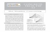 CONCRETE TECH-TIP 12 · PDF fileCONCRETE . TECH-TIP . 12 . Hot Weather Concretin g . 1. WHAT is Hot Weather? 2. WHY Consider Hot Weather?