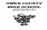 OWEN COUNTY HIGH SCHOOL - owen.k12.ky.us Course Catalog 2013-2014.pdf · attended Owen County High School for 2 ... Any four business courses ... This course provides instruction