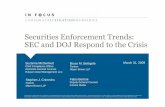 Securities Enforcement Trends: SEC and DOJ Respond · PDF fileSecurities Enforcement Trends: SEC and DOJ Respond to the ... •Nine cases announced so ... – Computer Associates Accounting
