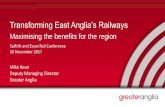 Transforming East Anglia’s Railways - Suffolk · PDF file- Performance - Products - People ... Over 50% more seats in morning peak ... Transforming East Anglia’s Railways The new