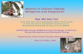 Women in Climate Change Mitigation and Adaptation · PDF filemuch emphasis on the need for clean- burning fuels that ... or bio -fuels and biomass briquettes that can be ... Mobilizing