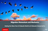 Migration Momentum and Mechanics - · PDF fileMigration Momentum and Mechanics ... Internet Based Architecture SOA and Open Standards Modern UX ... Comparing JD Edwards EnterpriseOne