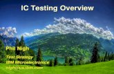IC Testing Overview - · PDF fileIC Testing Overview Phil Nigh Test Strategy IBM Microelectronics nigh@us.ibm.com . 2 The purpose of this presentation is to describe ... “DFTMax”.
