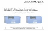 L300P Series Inverter Quick Reference Guide - Hitachi · PDF fileThis Quick Reference Guide is intended for reference use by ... 7.5 10 –075LFU2 6 1.8 2.5 11 15 –110LFU2 4 3.6