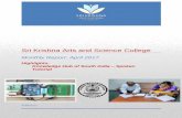 Sri Krishna Arts and Science  · PDF file2 Sri Krishna Arts and Science College : Monthly Report April 2017 Page 5 Various Events Internship Guideline Programme @ ECS