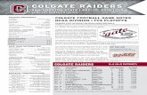 COLGATE RAIDERSgocolgateraiders.com.s3.amazonaws.com/documents/2015/...Notes...1_.pdfCOLGATE FOOTBALL GAME NOTES ... 1,035--James Holland (2014-) 2003979 SEASON PASSING YARDAGE LEADERS