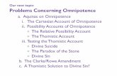 Our next topic: Problems Concerning Omnipotencespot.colorado.edu/~heathwoo/3600FA14/3600 FA14 - To… ·  · 2014-09-17Our next topic: Problems Concerning Omnipotence a. ... There